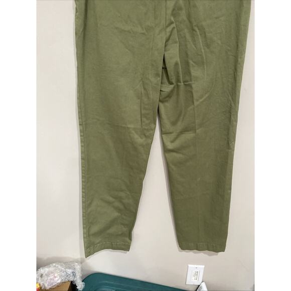 Piombo Women’s Olive Green Chino Straight Leg Stretch Preppy ClassicPants Sz 10 - Picture 8 of 9